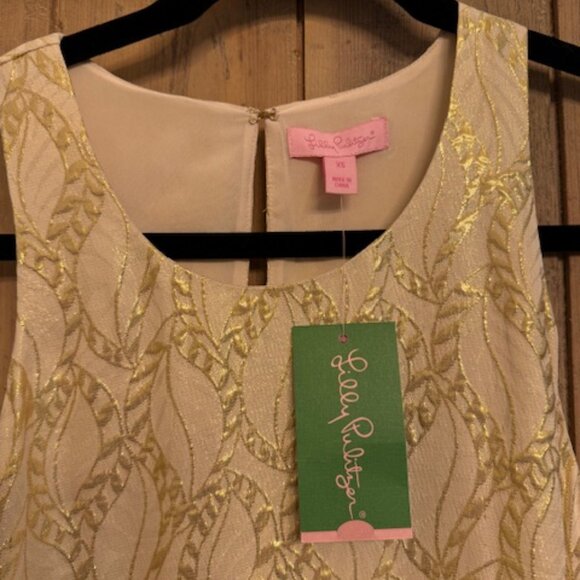 Lilly Pulitzer Gold Dress Shift Dress, XS - Picture 5 of 5